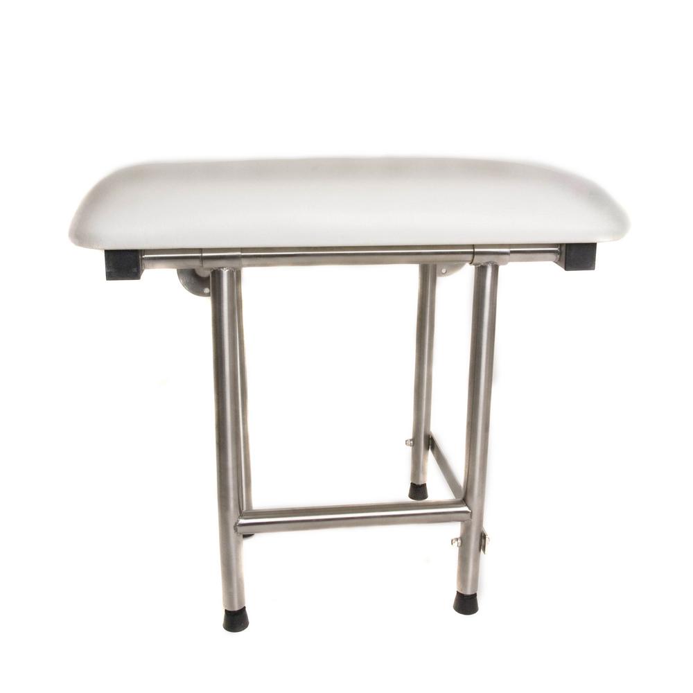 Csi Bathware 32 In X 16 Rectangular Padded Folding Shower Seat Rectangular Padded Folding Shower Seat With Adjule
