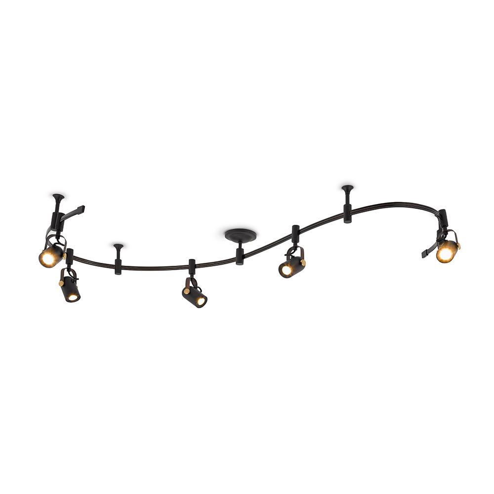 Alsy 8 Ft 5 Light Oil Rubbed Bronze Integrated Led Track Lighting Kit Alsy 8 Ft 5 Light Oil Rubbed Bronze Integrated Led Track Lighting Kit