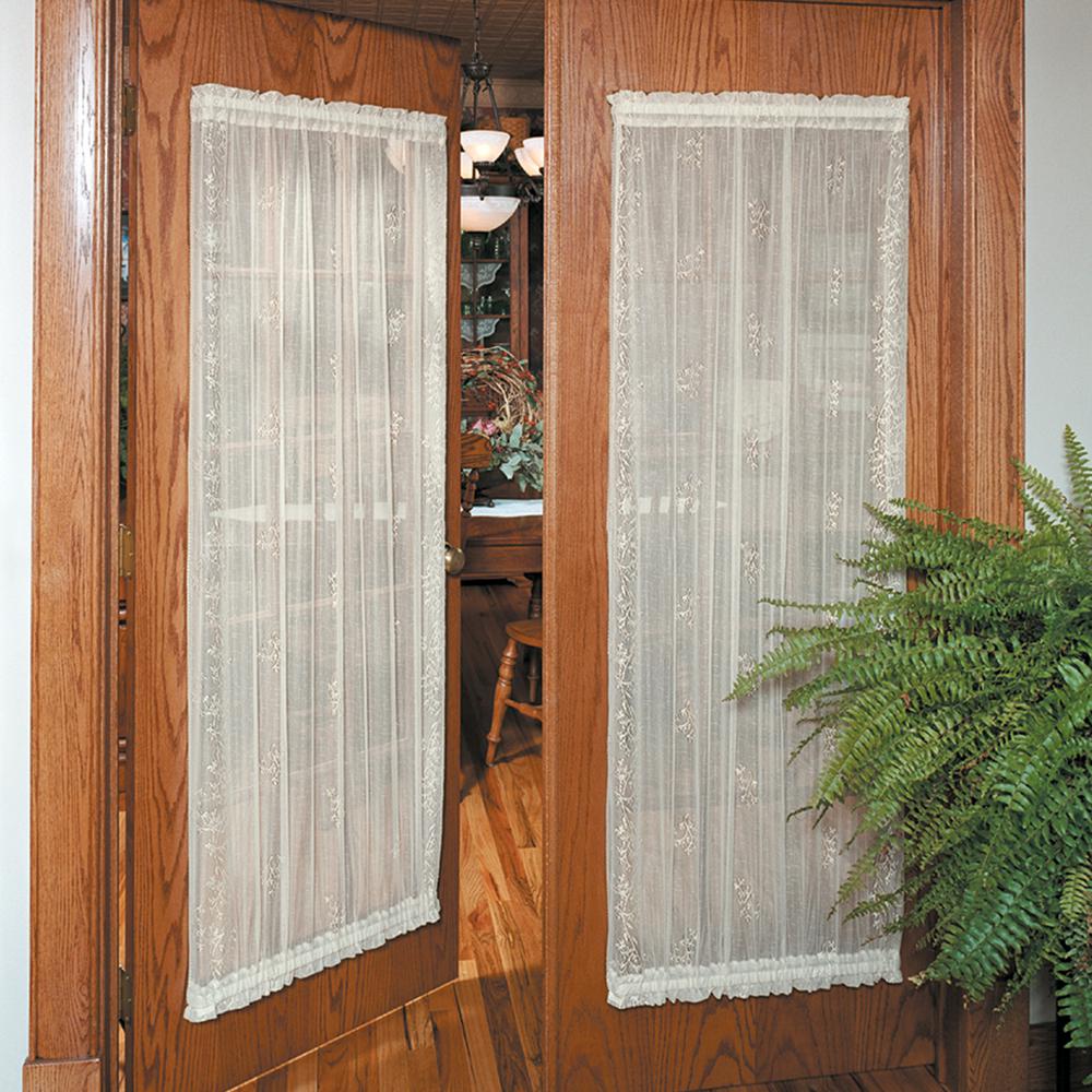 Heritage Lace Sand Shell 45 In W X 72 In L Lace Door Panel In