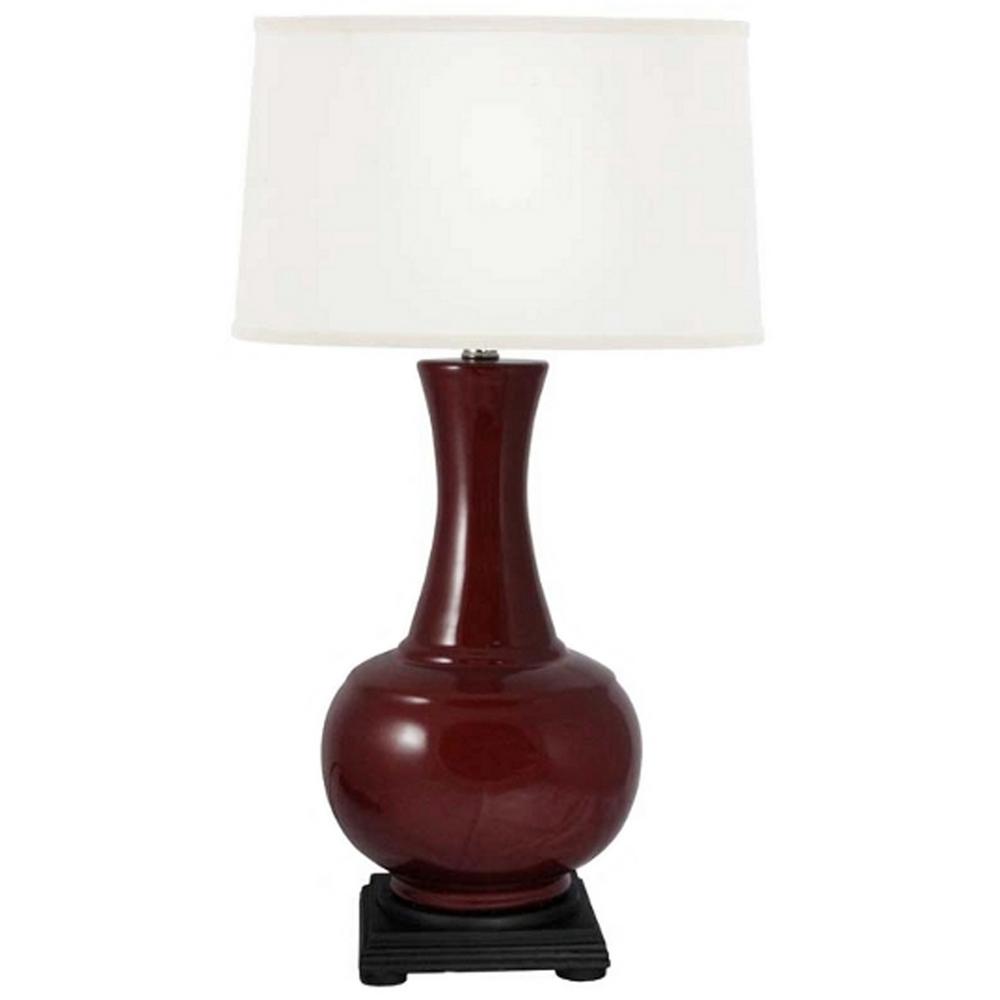 Fangio Lighting 28 In Dark Red Genie Bottle Ceramic Table Lamp W Fangio Lighting 28 In Dark Red Genie Bottle Ceramic Table Lamp