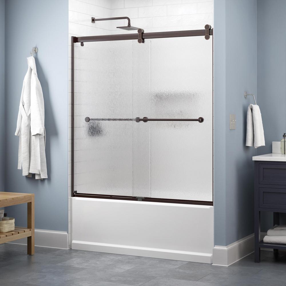 Delta Everly 60 X 58 3 4 In Frameless Contemporary Sliding