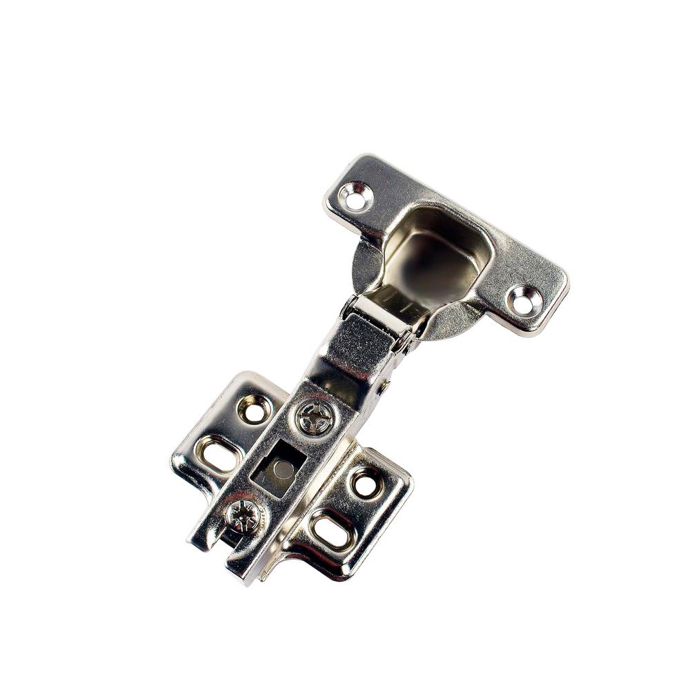 Everbilt 2.58 in. x 2 in. 105Degree Nickel Half Overlay Self Closing