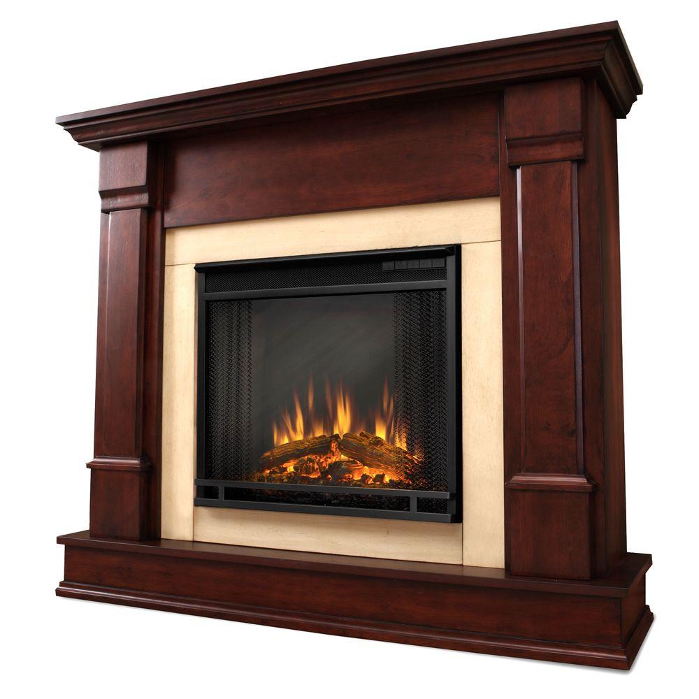 Real Flame Silverton 48 In Electric Fireplace In Dark Mahogany