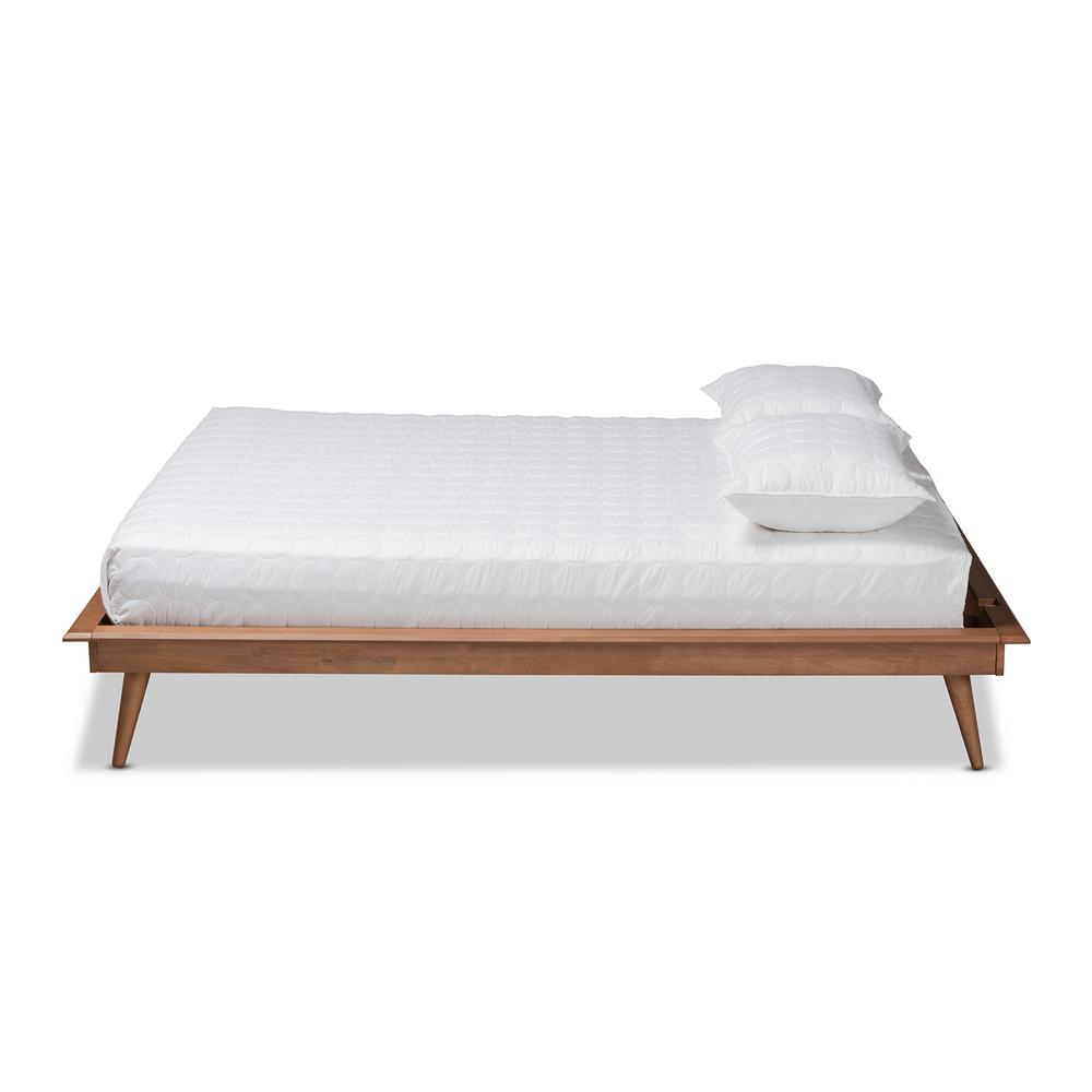 Baxton Studio Karine Walnut Full Platform Bed Frame 156 9801 Baxton Studio Karine Walnut Full Platform Bed Frame 156 9801