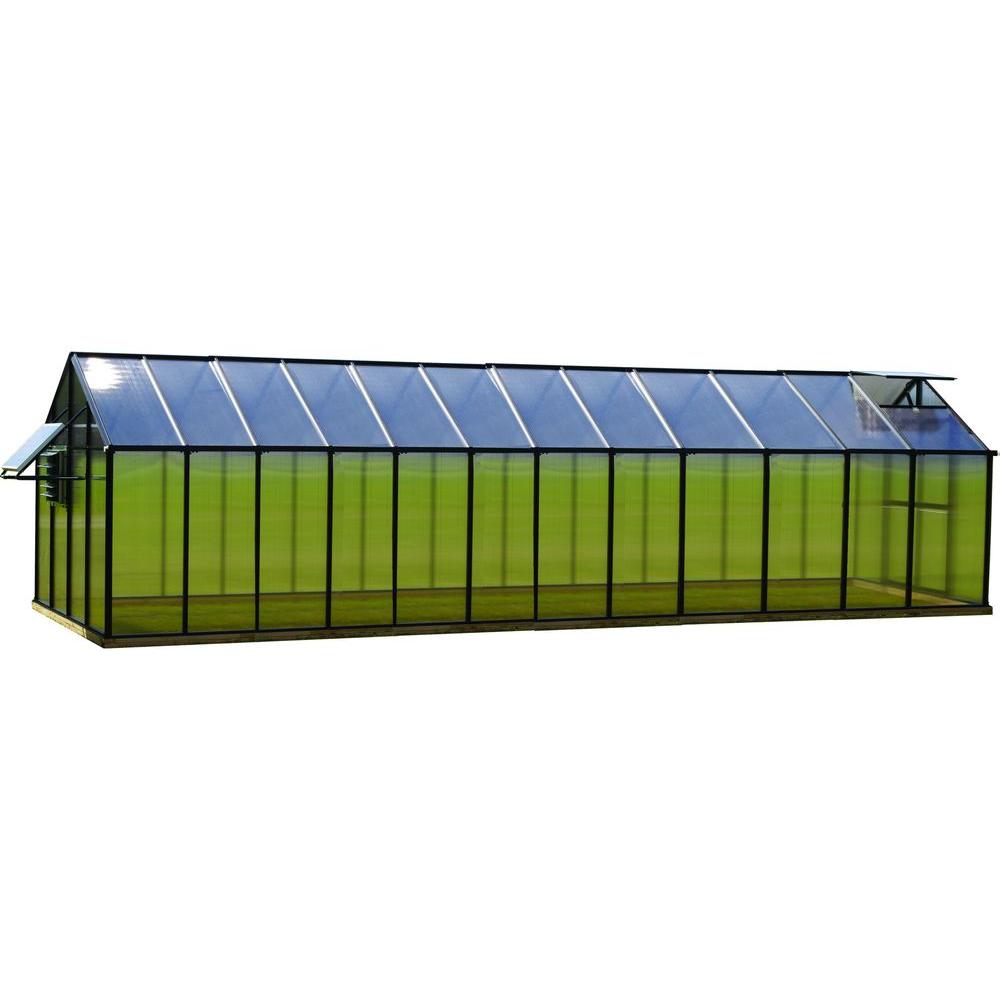 Monticello 8 ft. x 24 ft. Black Mojave Greenhouse For Sale