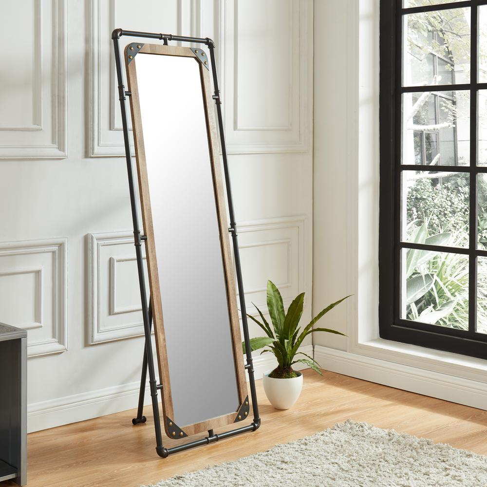 Furniture Of America Ray Rectangle Sand Black Metal Hallway Mirror Furniture Of America Ray Rectangle Sand Black Metal Hallway Mirror