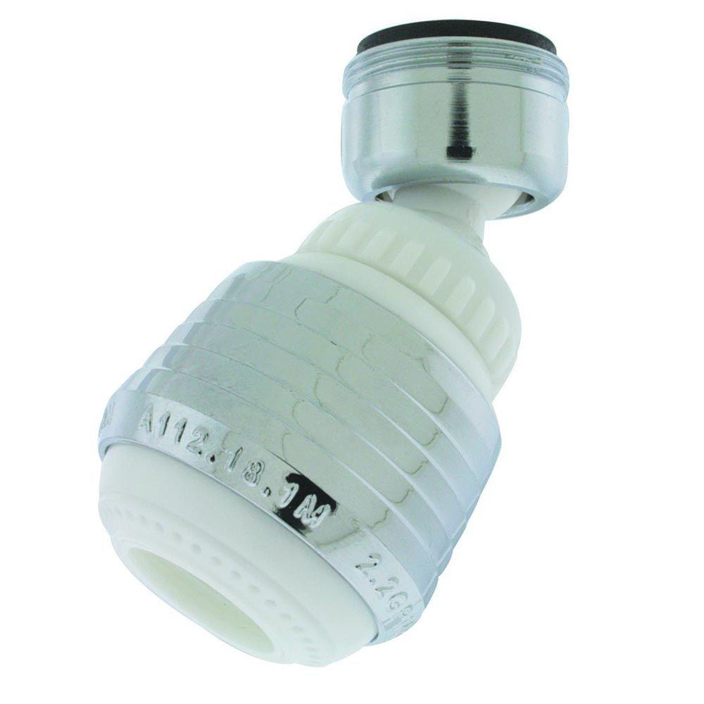 BubbleStream 2.2 GPM DualThread Double Swivel Spray Aerator with