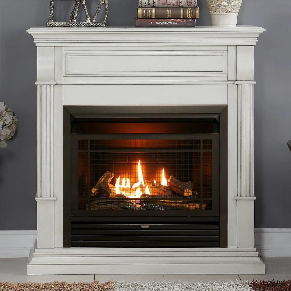 Duluth Forge 40 In Ventless Dual Fuel Gas Fireplace In Antique