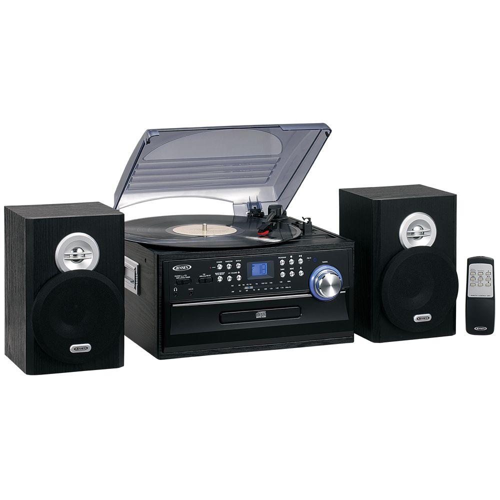 home stereo system with record player