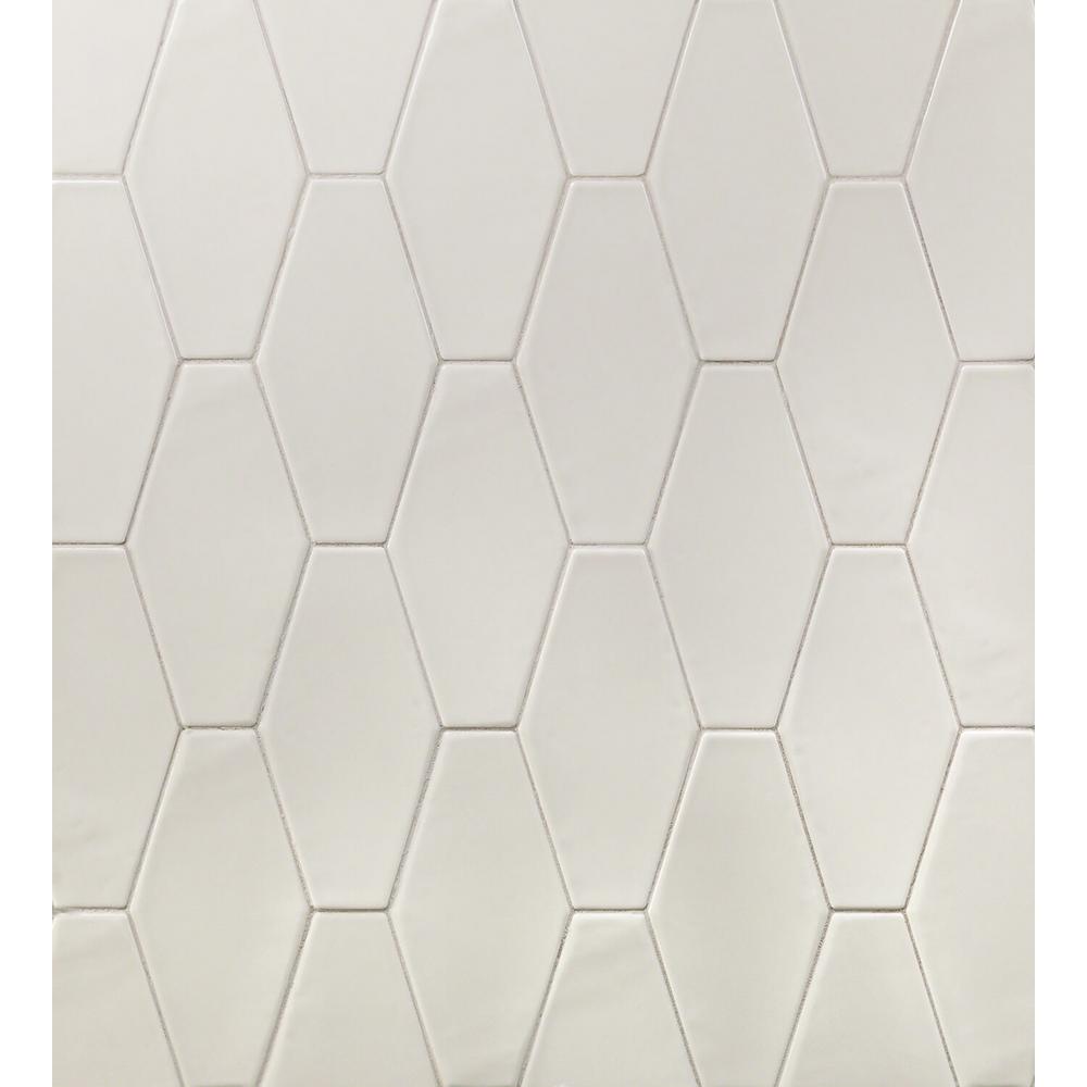 Ivy Hill Tile Birmingham Hexagon Dove Gray 4 in. x 8 in. 8mm Polished
