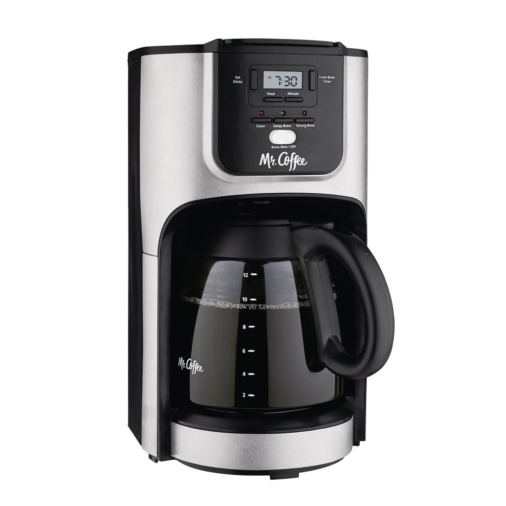 Mr. Coffee 12-Cup Programmable Stainless Steel Drip Coffee ...