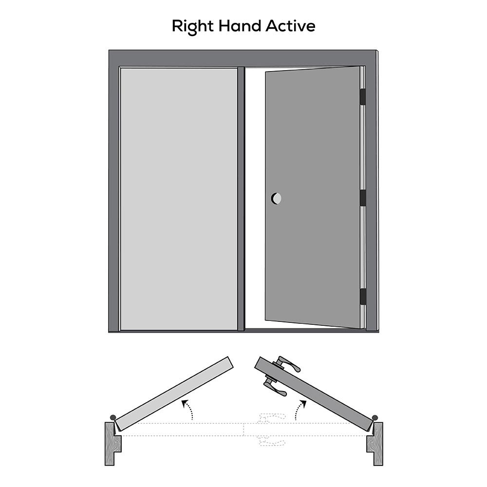 Mmi Door 60 In X 80 In Right Hand Active Primed Composite Clear
