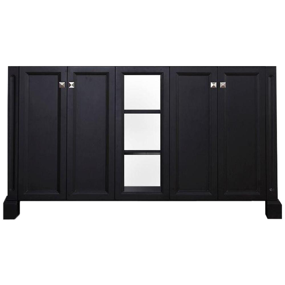 60 Inch Vanities Double Sink Bathroom Bath The Home Westwood 60 In Double Sink Base Cabinet Black