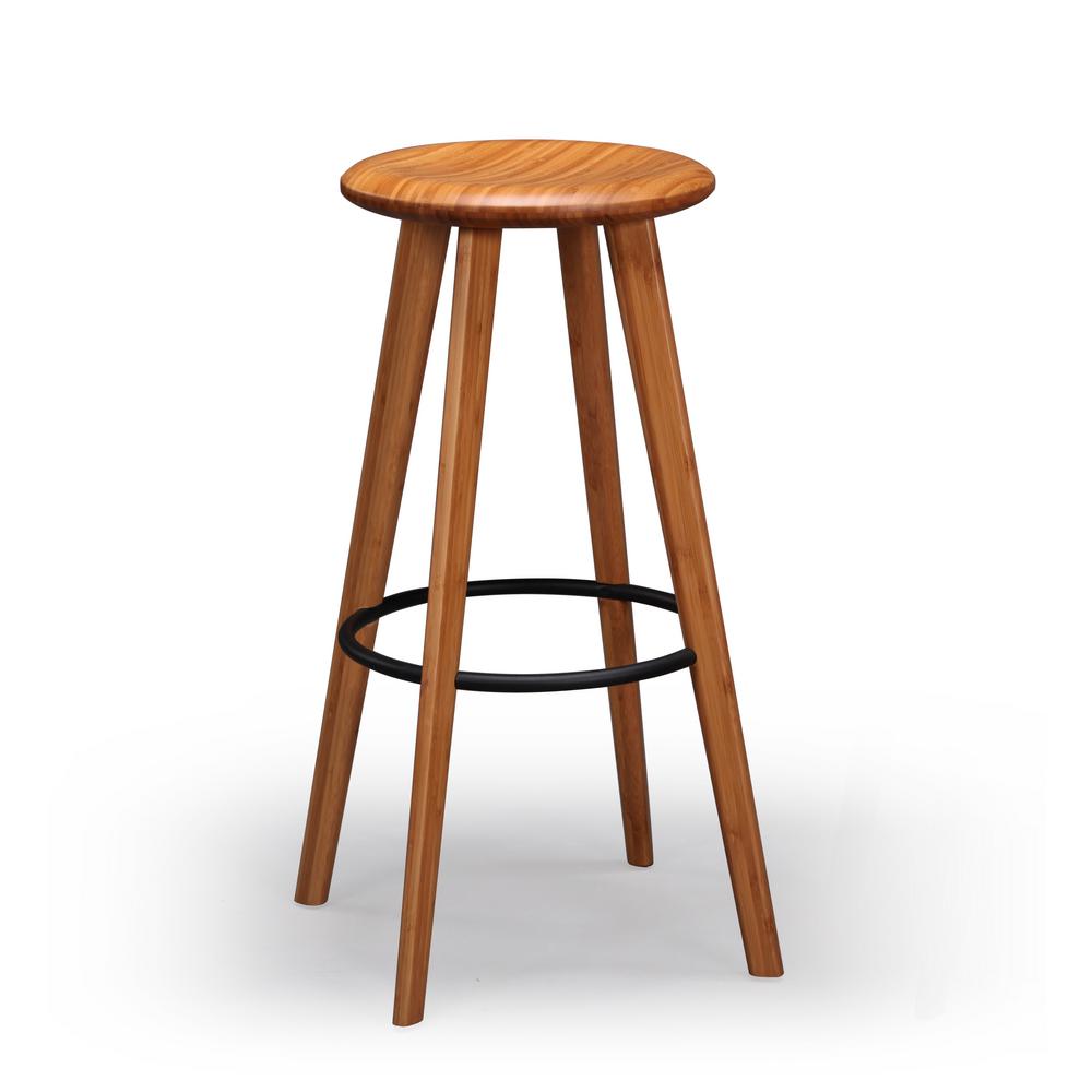 Clic Bar Stool Bamboo Stools Kitchen Dining Room Mimosa 30 In Caramelized 100 Solid Clic Bamboo Bar Stool Set Of 2