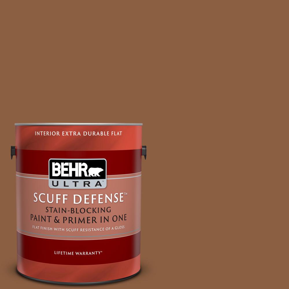 BEHR ULTRA 1 gal. 260F7 Caramel Latte Extra Durable Flat Interior