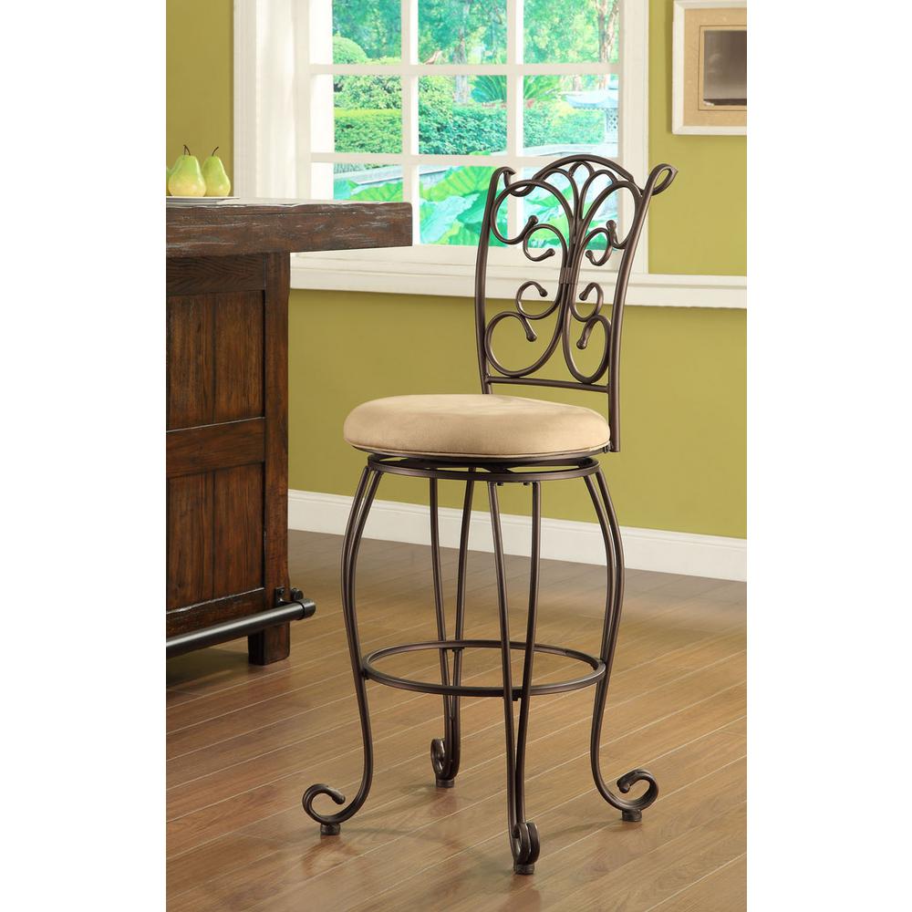 Linon Home Decor Gathered Back 24 In Copper Metallic Cushioned Bar Linon Home Decor Gathered Back 24 In Copper Metallic Cushioned Bar Stool 02790mtl 01 Kd U The Depot
