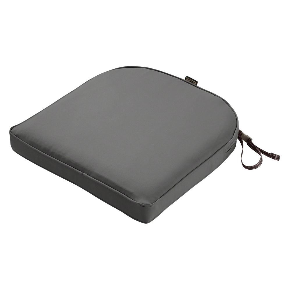 Classic Accessories Montlake Fade Safe Light Charcoal 18 In Contoured Outdoor Seat Cushion