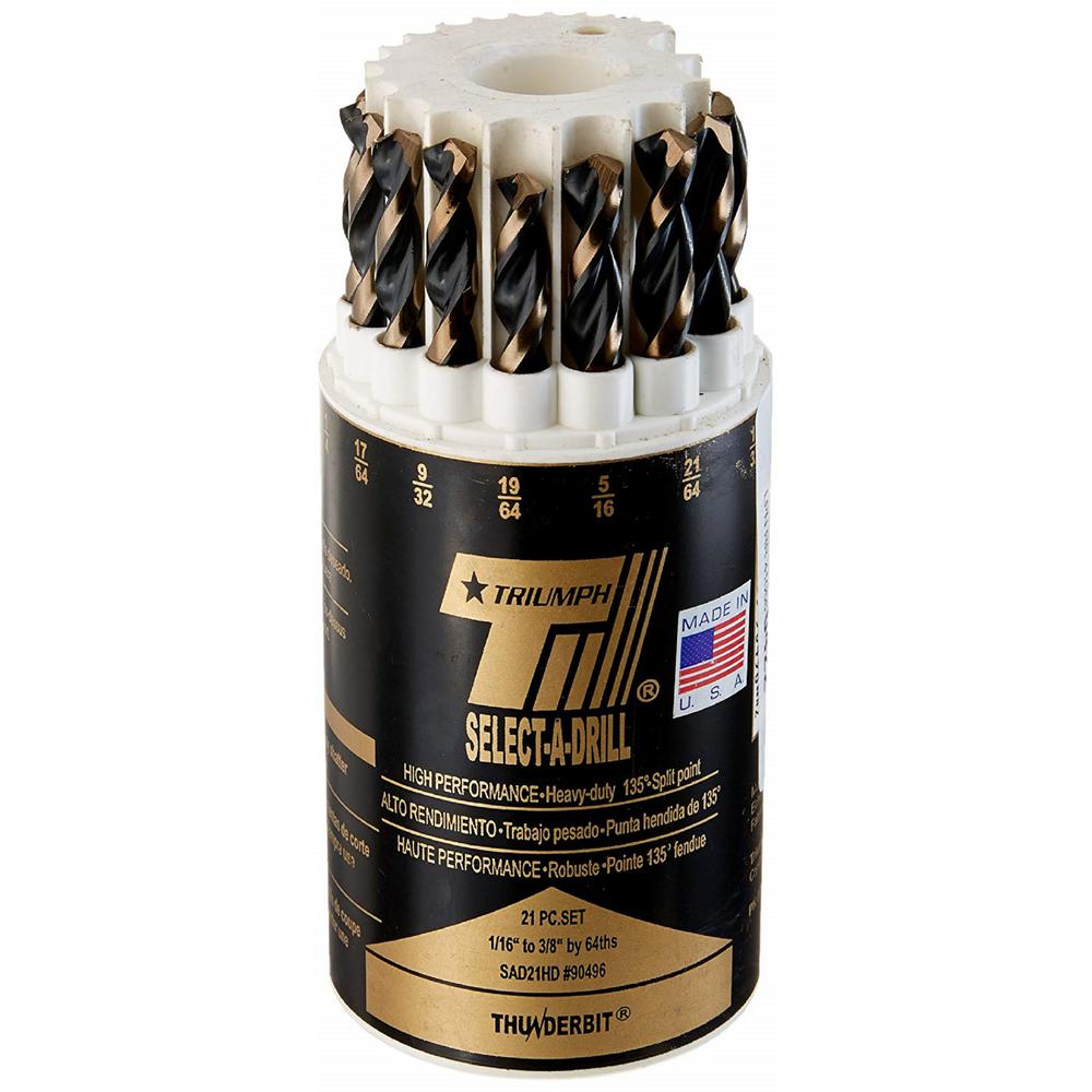 Triumph Twist Drill 1/16 in.3/8 in. Bright High Speed Steel Jobber