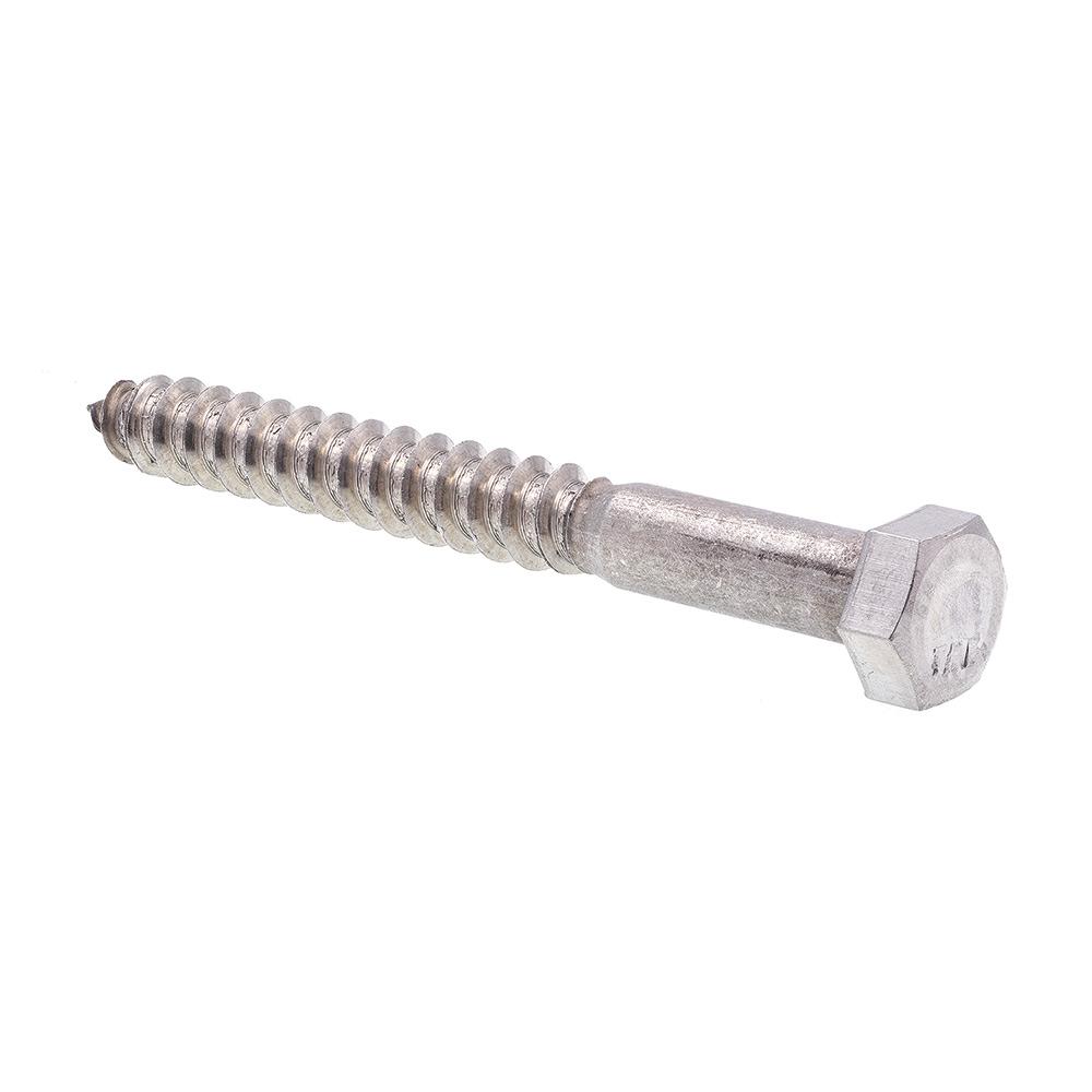 Prime-Line 3/8 in. x 3-1/2 in Grade 18-8 Stainless Steel Hex Lag Screws Stainless Steel Lag Screws Home Depot