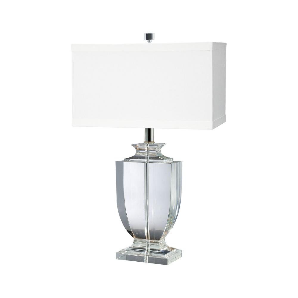 Titan Lighting 27 In Crystal Rectangular Urn Table Lamp Tn 891498 Titan Lighting 27 In Crystal Rectangular Urn Table Lamp
