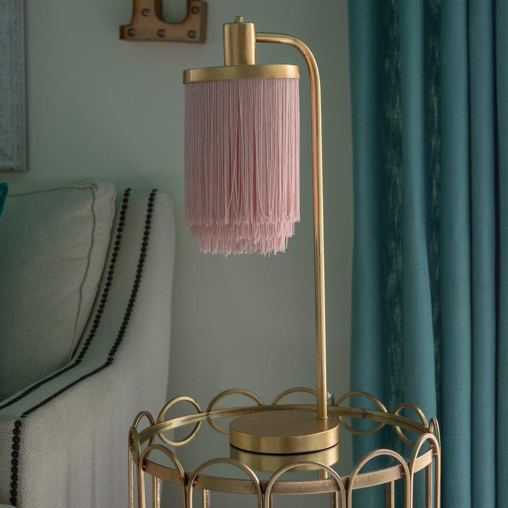pink gold table lamp