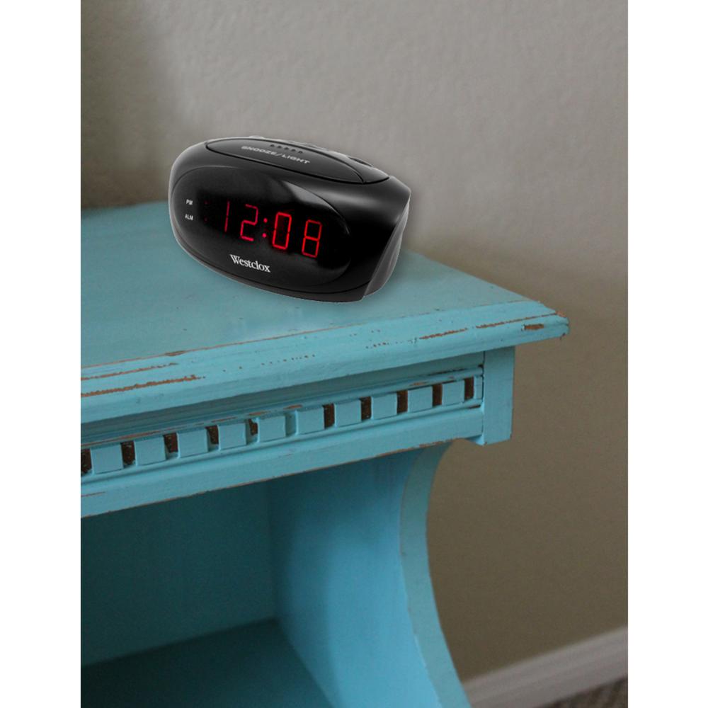 Westclox Black Super Loud Alarm LED Alarm Clock-70044A - The Home Depot