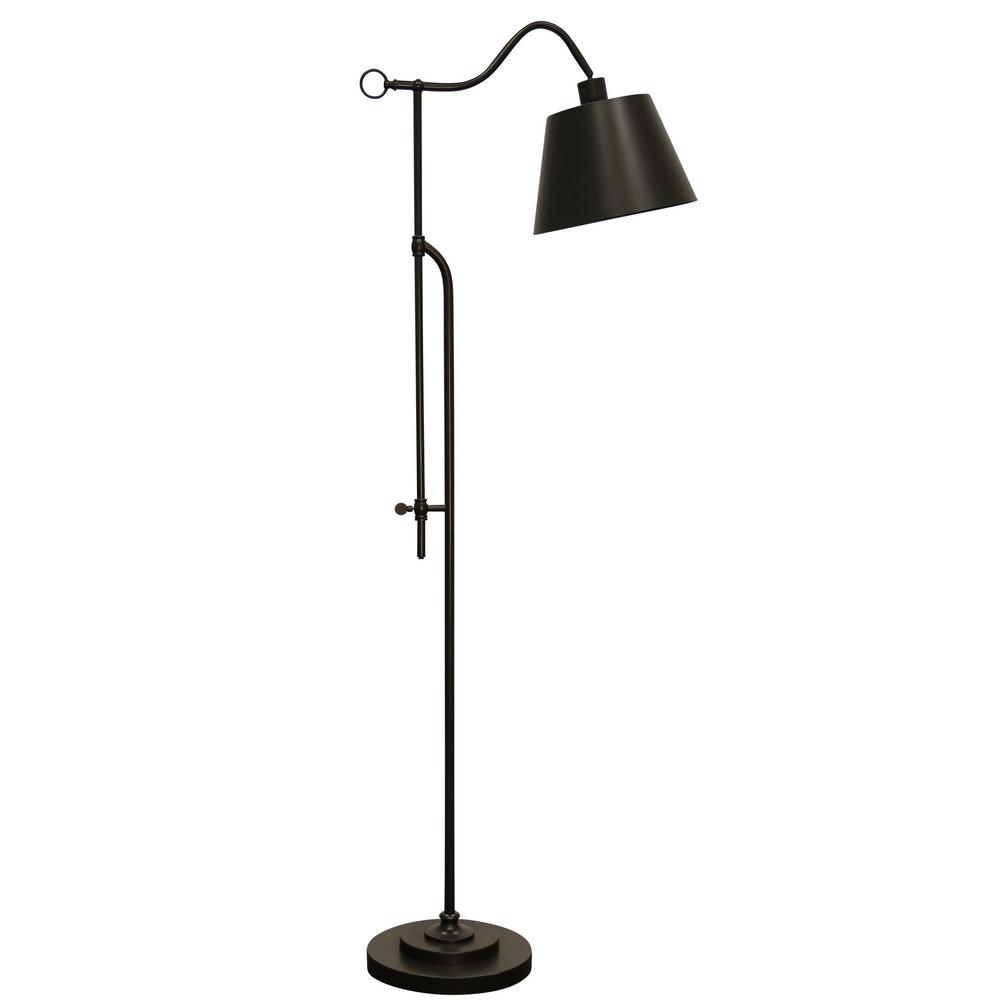 Stylecraft 66 In Bronze Floor Lamp With Black Metal Shade L72970ds Stylecraft 66 In Bronze Floor Lamp With Black Metal Shade