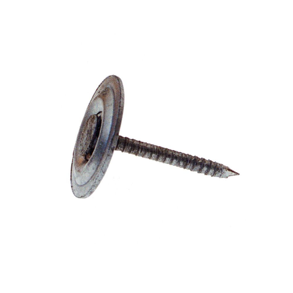 GripRite 12 x 11/4 in. Metal Round Cap Roofing Nails (30 lb.Pack)114MRCAP30 The Home Depot