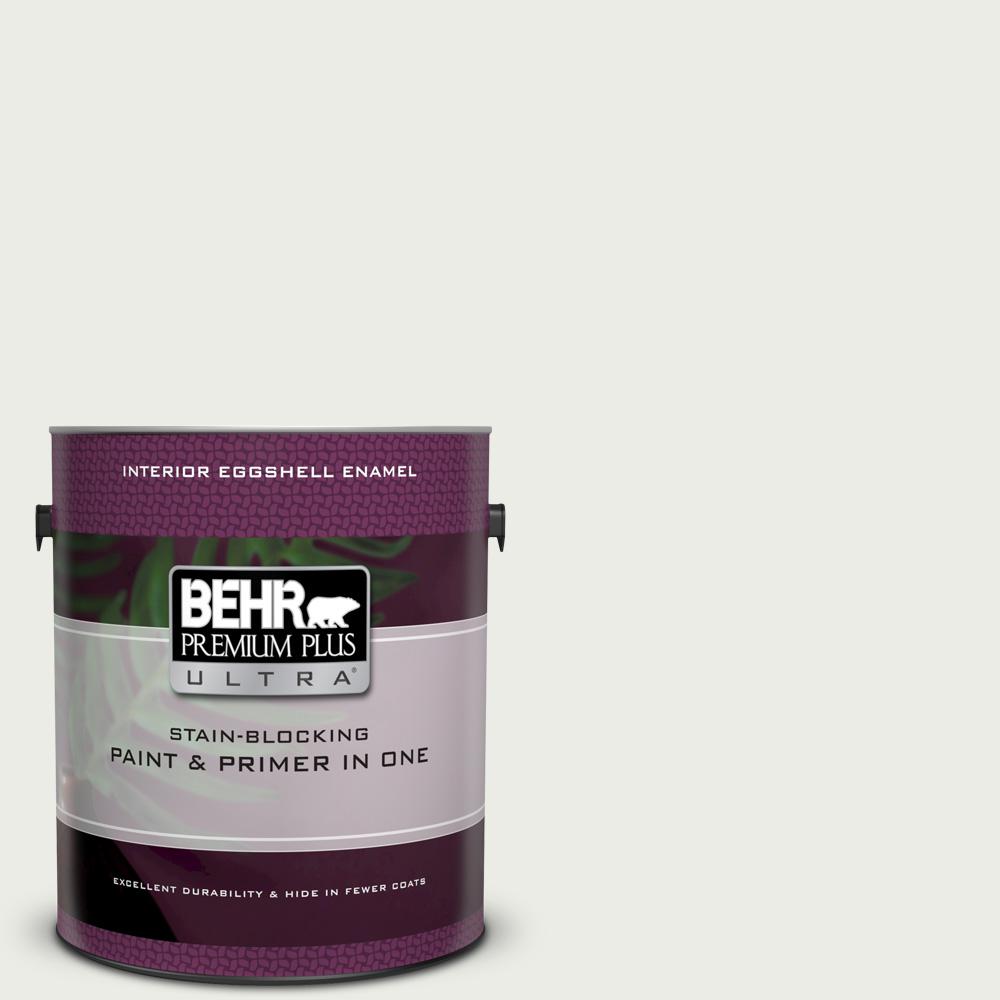 BEHR ULTRA 1 Gal 52 White Eggshell Enamel Interior Paint And Primer   White Behr Ultra Paint Colors 275001 64 1000 