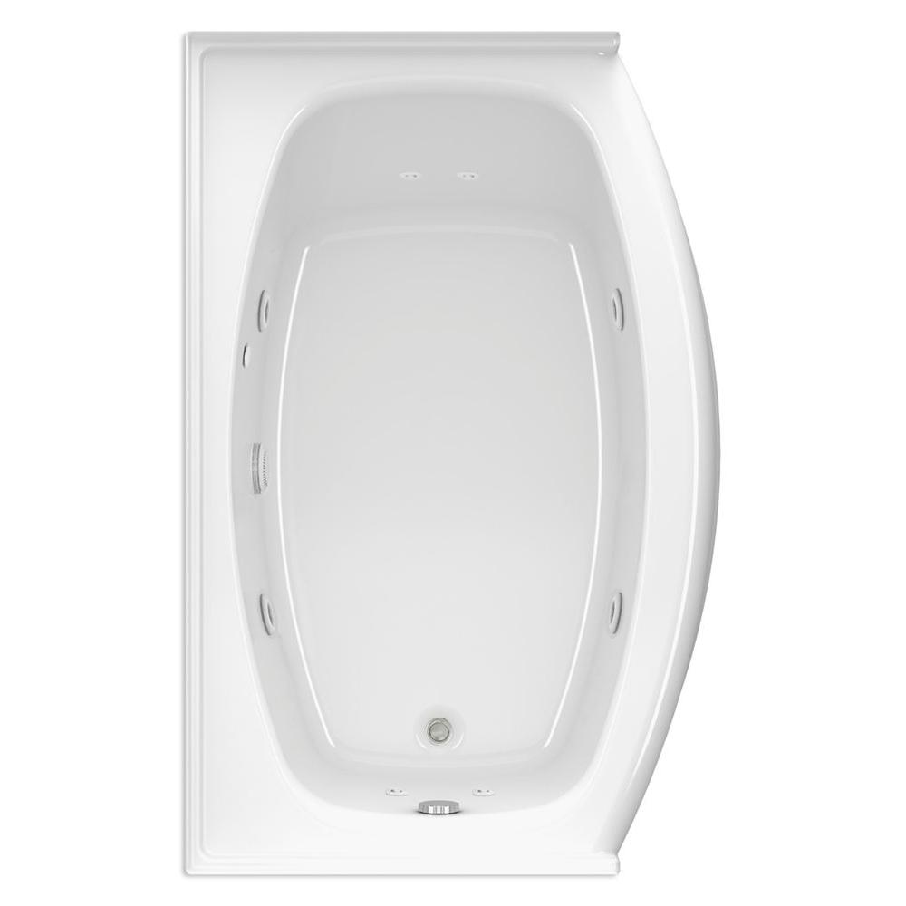 Aquatic Victoria Q 5 ft. Right Drain Acrylic Soaking Tub in White