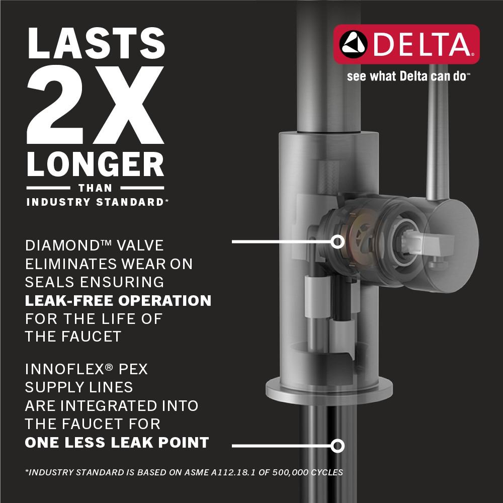 Delta Leland Single Handle Pull Down Sprayer Kitchen Faucet With Touch2o And Shieldspray Technology In Chrome 9178t Dst The Home Depot - Delta 9178t Dst Kitchen Sink Faucet Parts Delta Leland Single Handle Pull Down Sprayer Kitchen Faucet With Touch2o And Shieldspray Technology In Chrome 9178t Dst The Home Depot - Delta 9178t Dst Kitchen Sink Faucet Parts