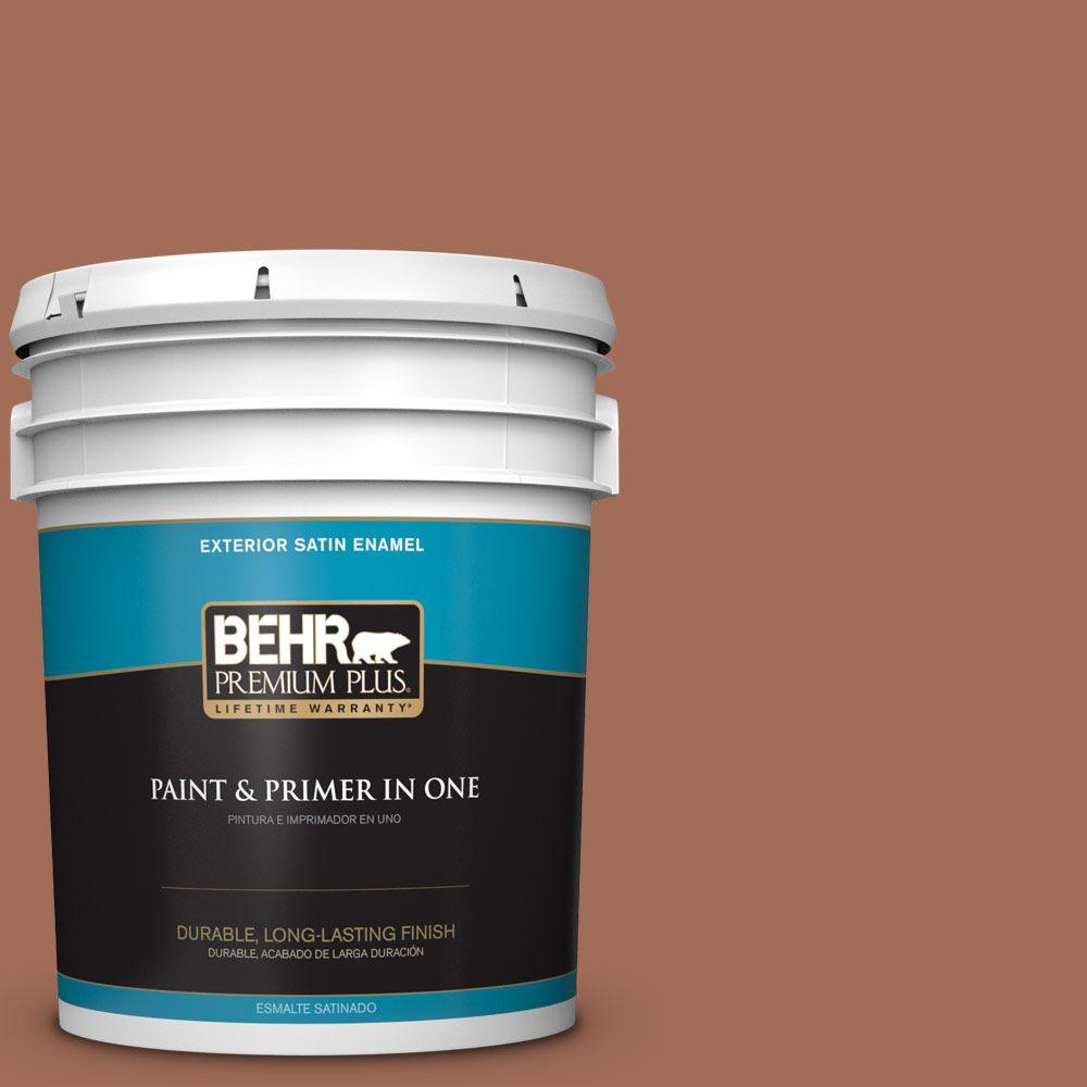 BEHR Premium Plus 5gal. 230F6 Earth Tone Satin Enamel