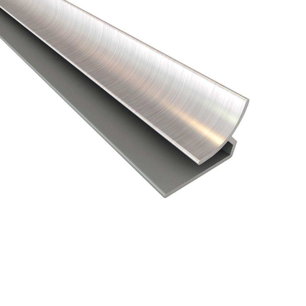 Fasade 4 Ft Large Profile Inside Corner Trim In Brushed Nickel 177 Large Profile Inside Corner Trim In Brushed Nickel