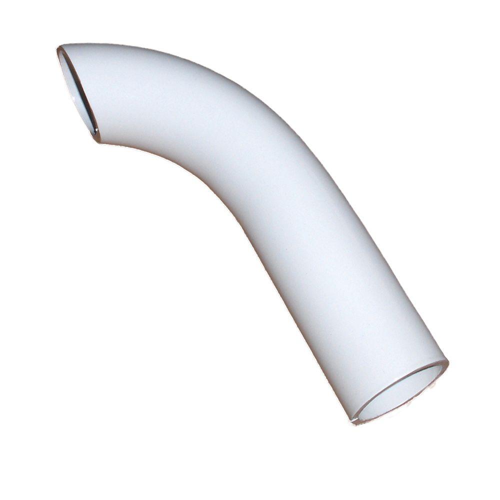 EZ Handrail 1.9 in. Aluminum Round ADA Handrail White Wall Return