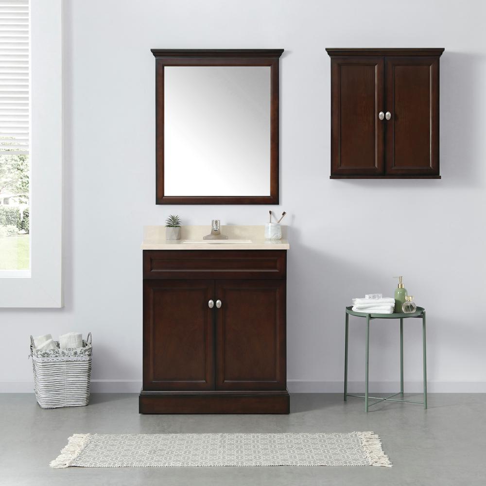 Home Decorators Collection Teagen 25 In W Wall Cabinet In Dark Espresso Teagen Wc Eb The Home Depot