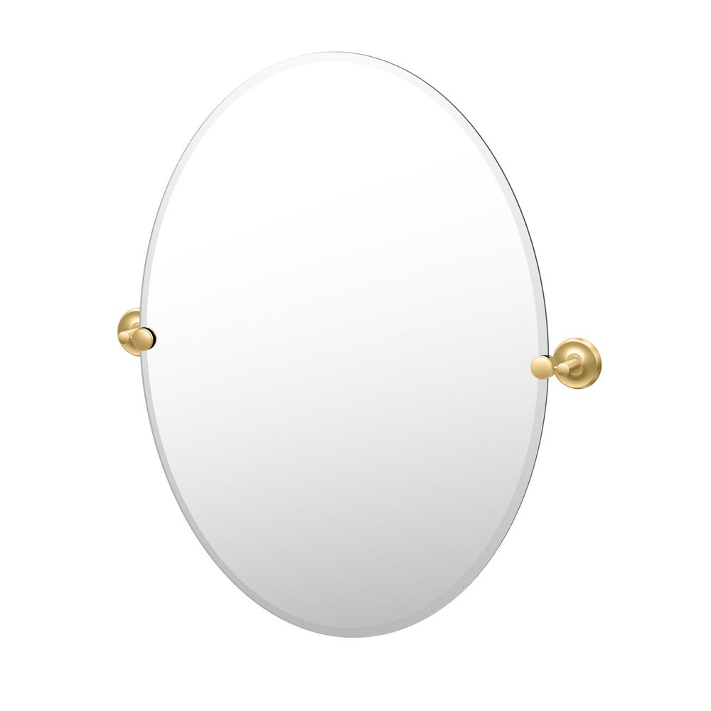 Gatco Designer II 24 in. W x 32 in. H Single Frameless Oval Mirror in