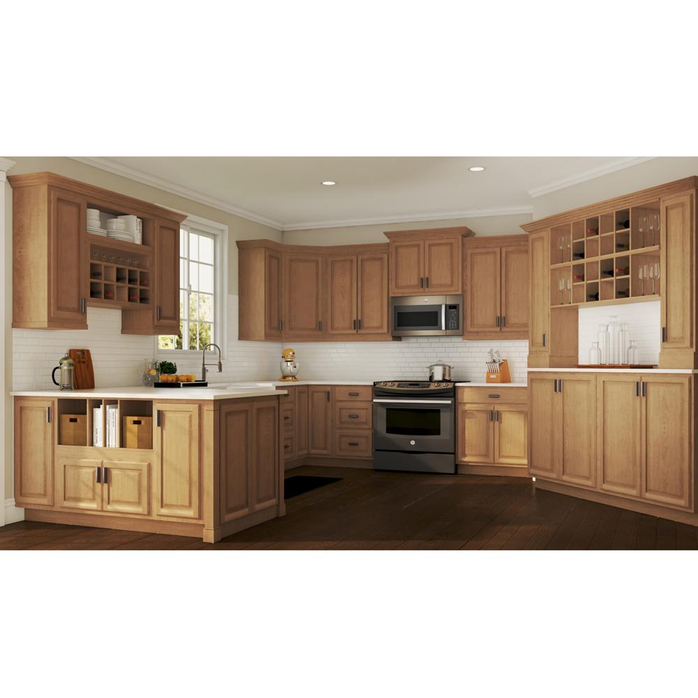 Hampton Medium Oak Coordinating Cabinet Hardware Kitchen The Home Depot
