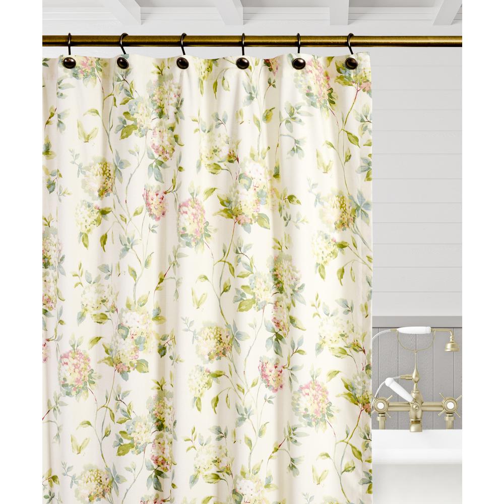 Ellis Curtain Abigail 72 in. Multi Floral Shower Curtain-730462127082