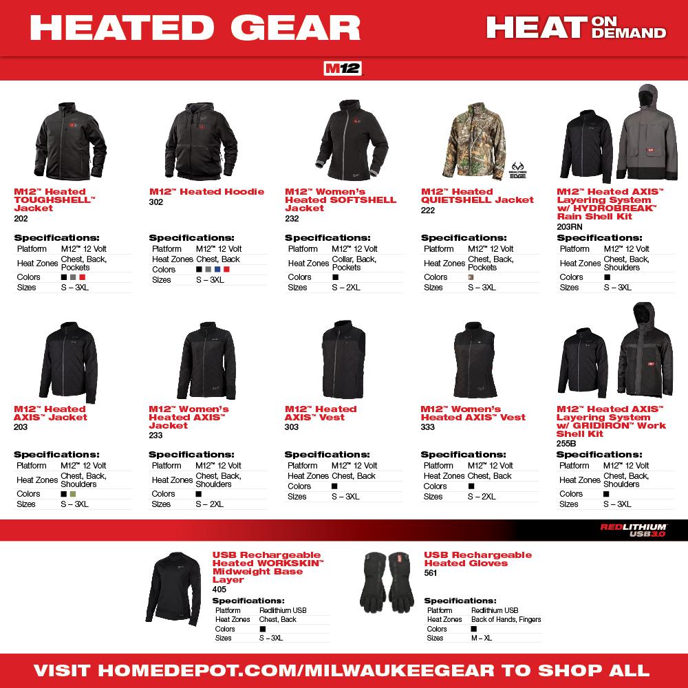 milwaukee women's heated jacket home depot