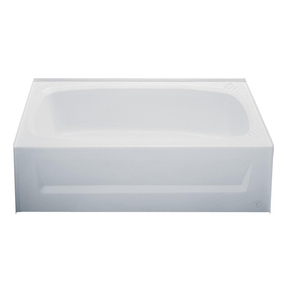 ABS Bath Tub with Apron 27 in. x 54 in., Right Hand, WhiteW2754A RH