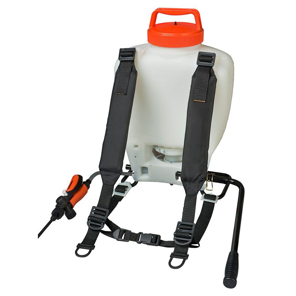 Backpack Sprayer 4 Gal. PistonPump Padded Shoulder Strap Waist Belt