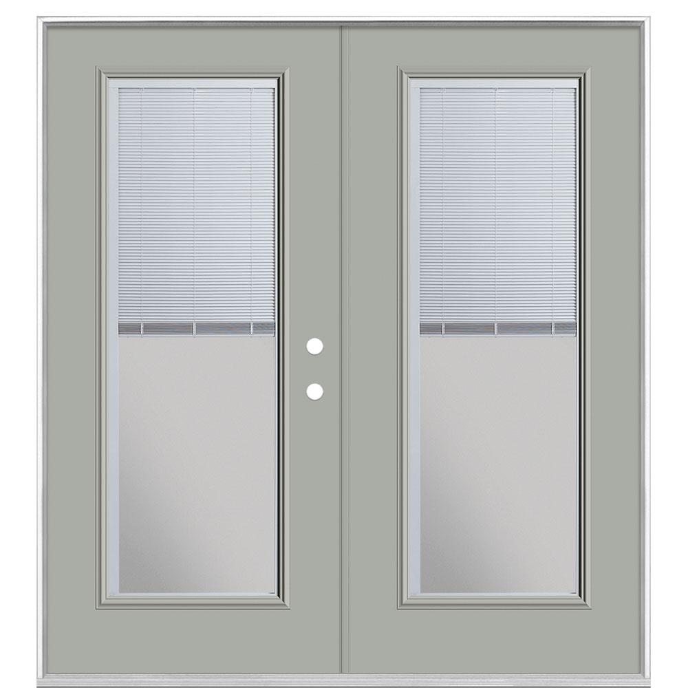 Masonite 72 In X 80 In Silver Cloud Steel Prehung Left Hand