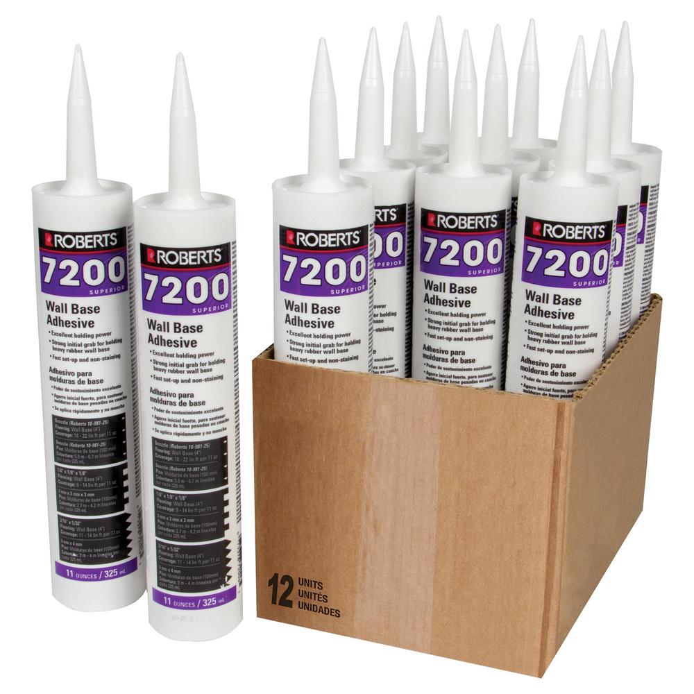Roberts 7200 11 fl. oz. Wall and Cove Base Adhesive in Cartridge Tube