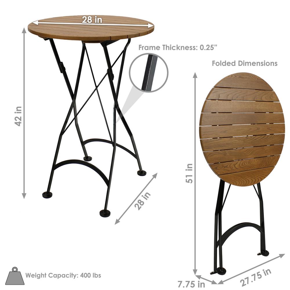 Sunnydaze Decor 28 In Brown Round Wood Bar Height Outdoor High - Round High Top Table Wood Sunnydaze Decor 28 In Brown Round Wood Bar Height Outdoor High - Round High Top Table Wood