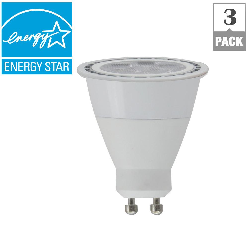 Ecosmart 50 Watt Equivalent Warm White Gu10 Dimmable Cec Led Light Bulb 3 Pack Es95gu1050bwd3 5162