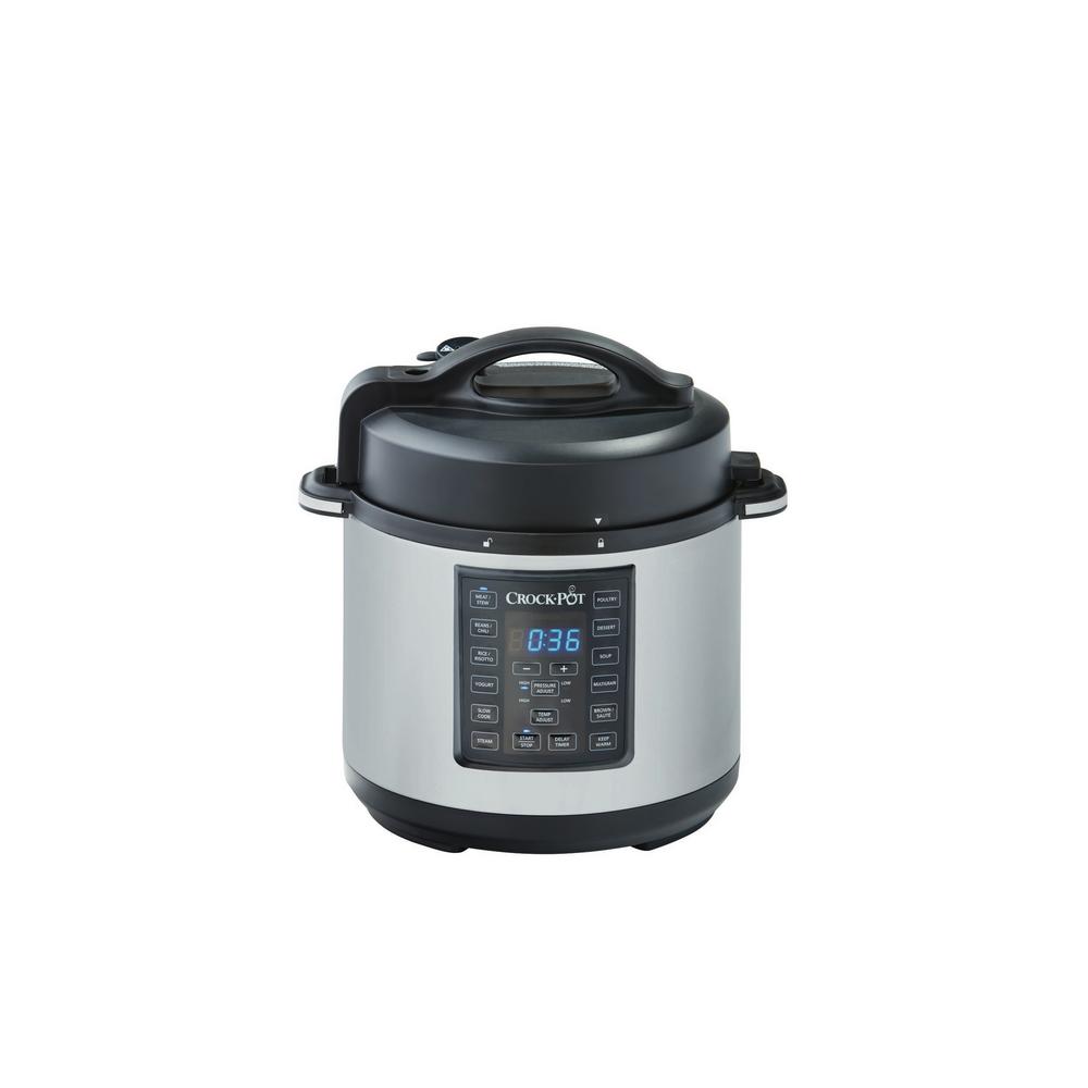 Crock Pot 6 Qt Express Multi Cooker In Stainless Steel 9 Crock Pot