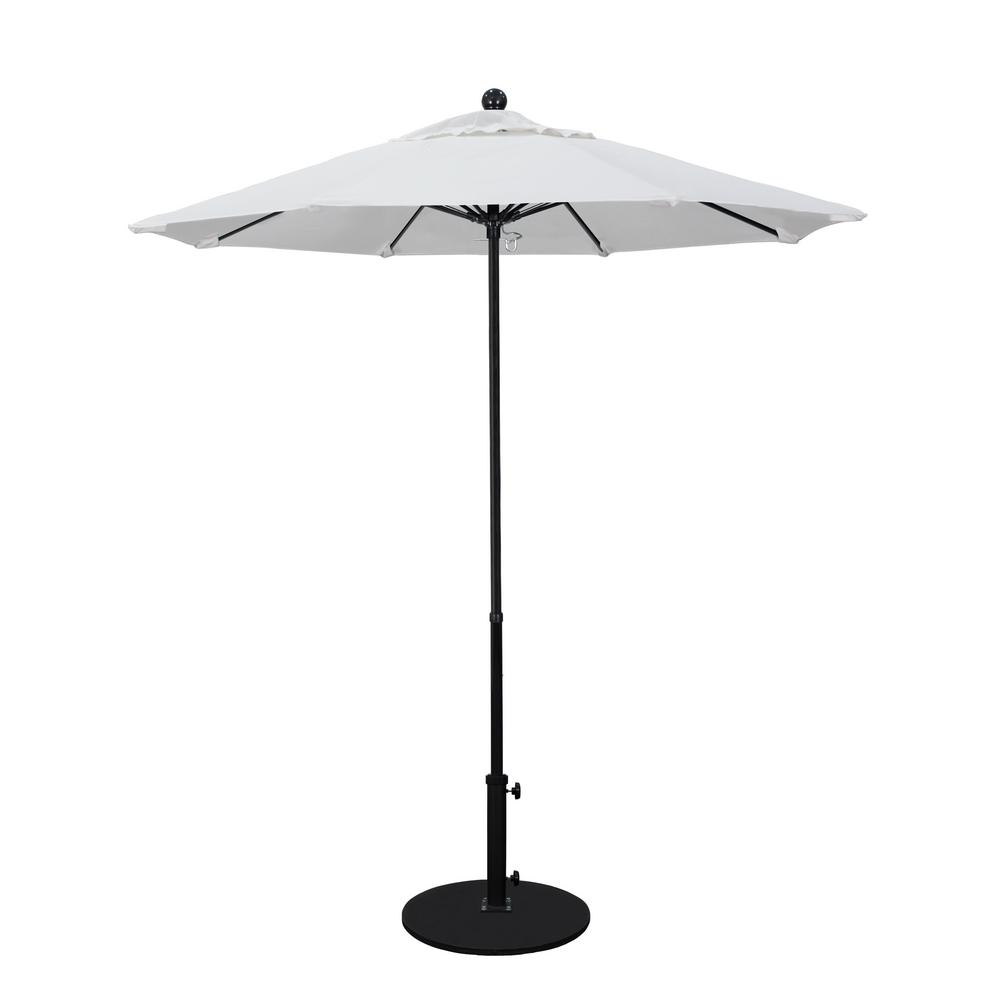 Blue Star Group Off The Wall Brella 7 5 Ft Patio Half Umbrella In Black Sunbrella Otwb 7s Bk The Home Depot