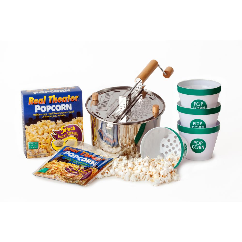 Wabash Valley Farms WhirleyPop 10Piece Stainless Steel Stovetop