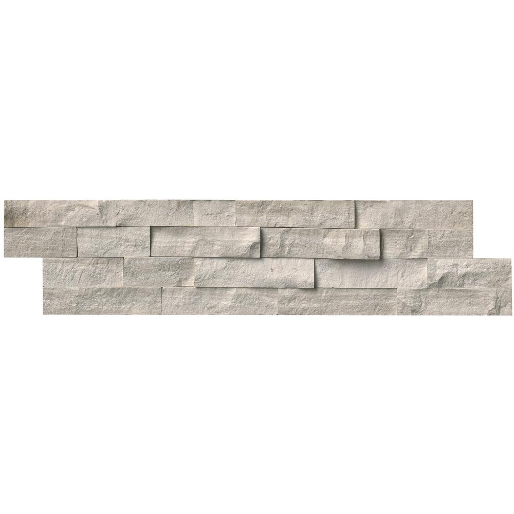 Marble Tile Natural Stone The Home Depot Clico Oak Ledger Panel 6 In X 24 Natural Marble Wall Tile
