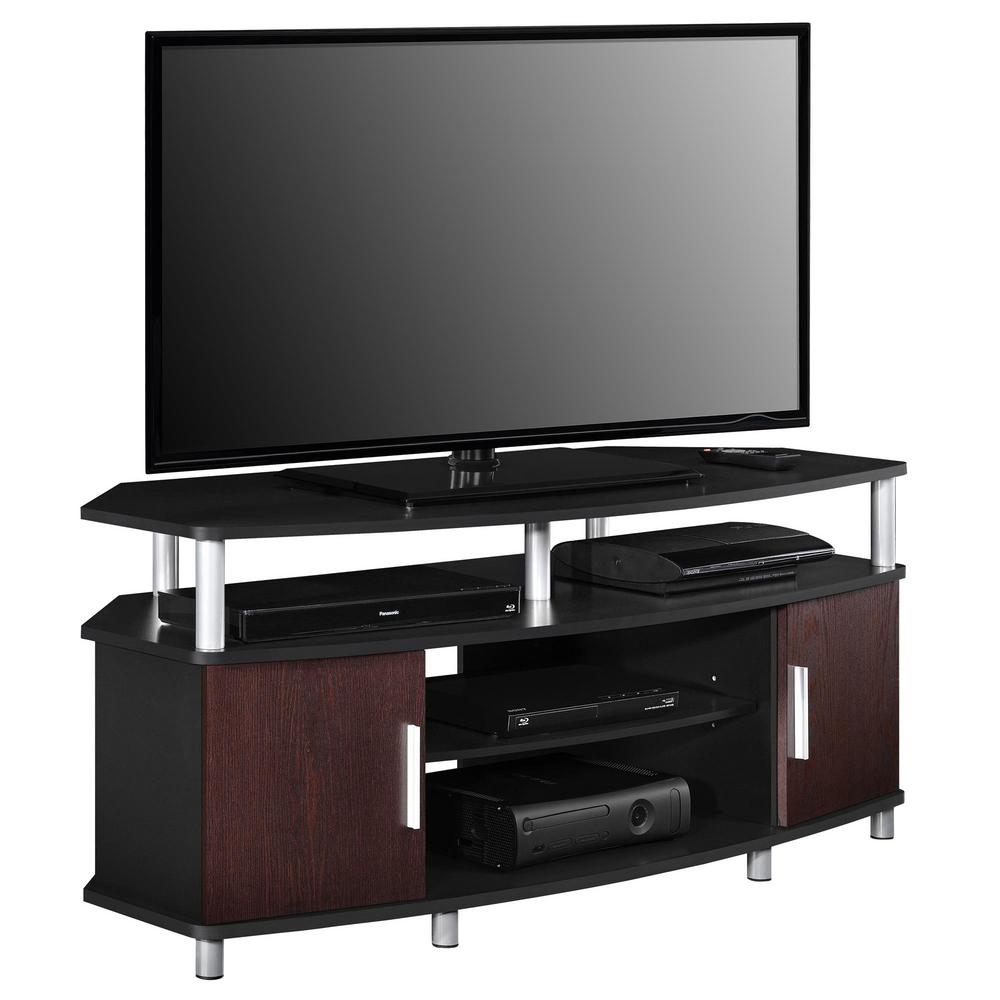 Ameriwood Home Windsor Black And Cherry 50 In Tv Stand Hd19448 Windsor Black And Cherry 50 In Tv Stand